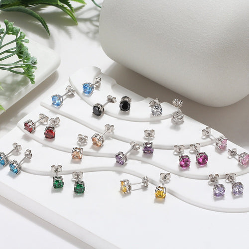 Birthstone Colors Pair Stud Earrings product photo by Starlight