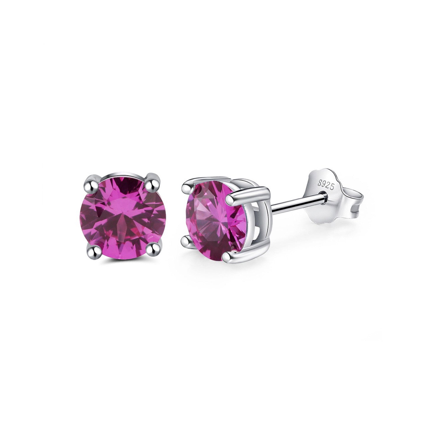 Classic Spark –Birthstone Stud Earrings (12 Colors)