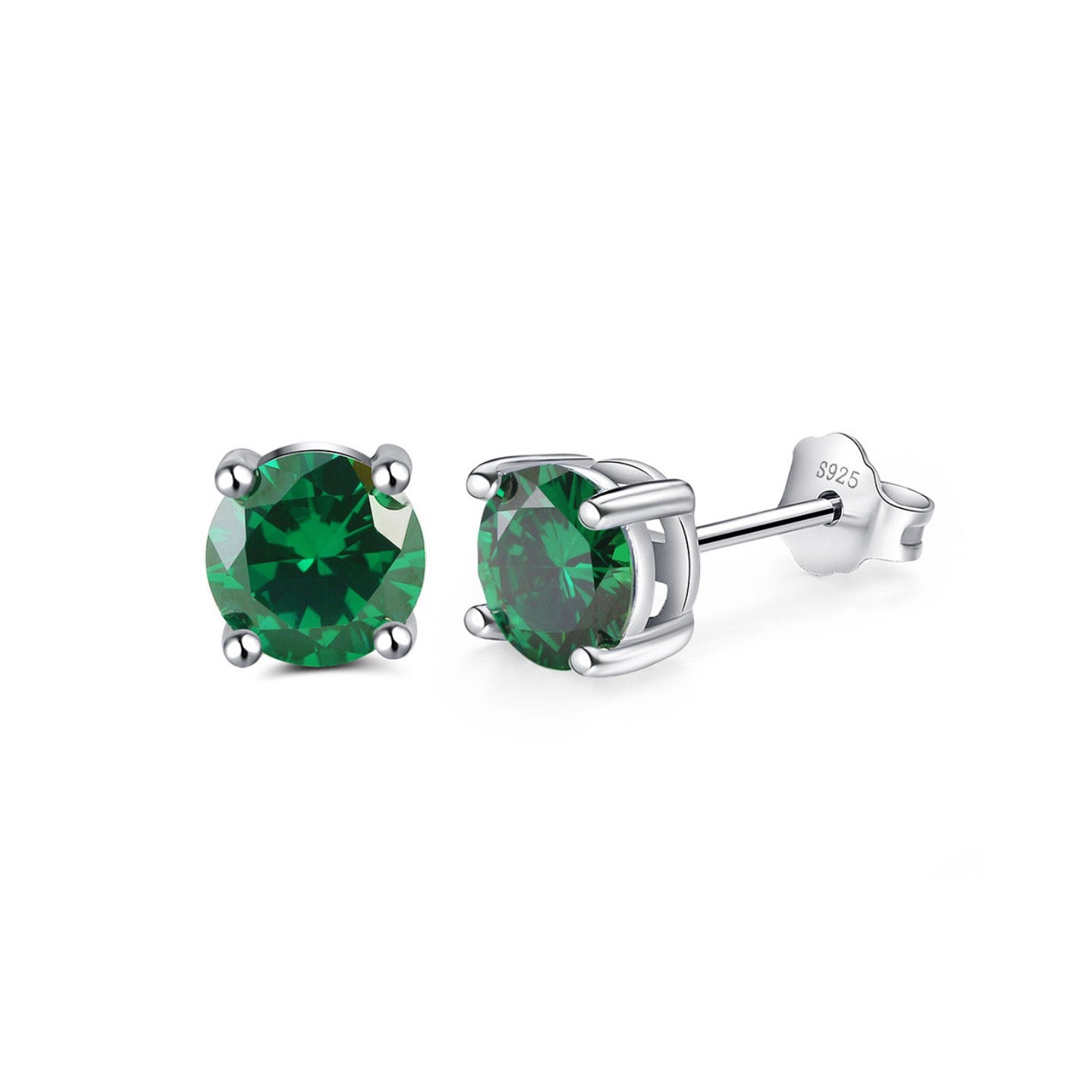Classic Spark –Birthstone Stud Earrings (12 Colors)