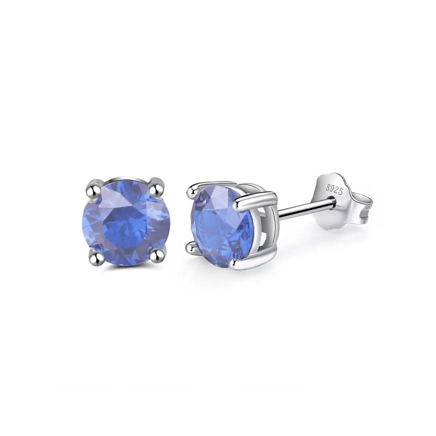 Classic Spark –Birthstone Stud Earrings (12 Colors)