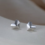 Sculpted Heart Stud Earrings Stud Earrings
