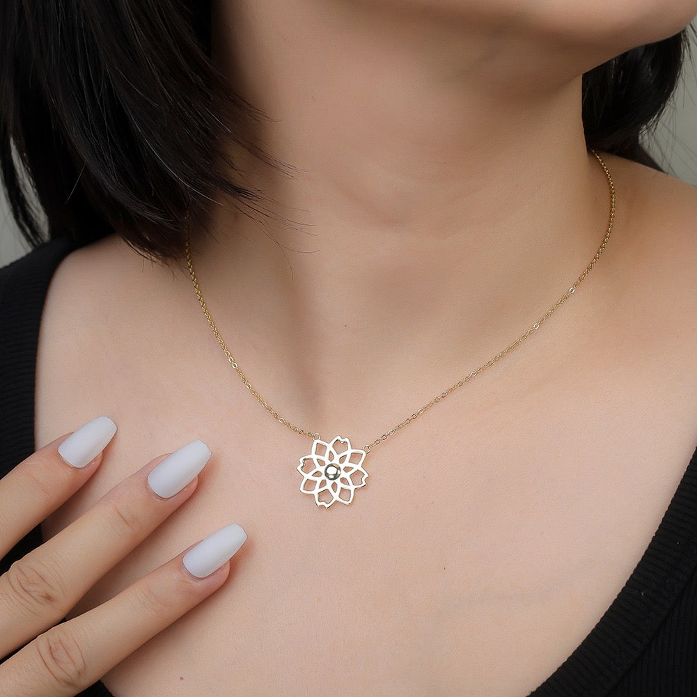 Lumi Lotus – Gold Vermeil Floral Pendant Necklace