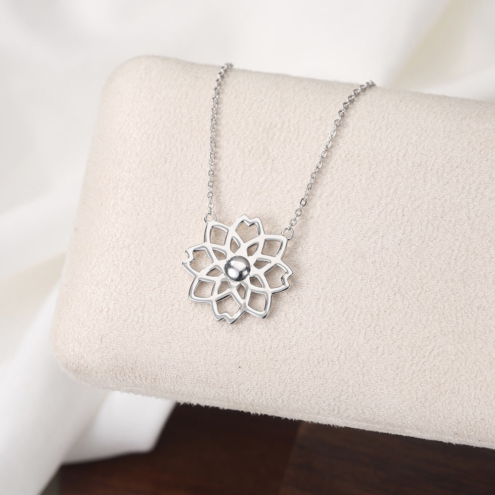 Lumi Lotus Link Layered Necklace product photo by Starlight