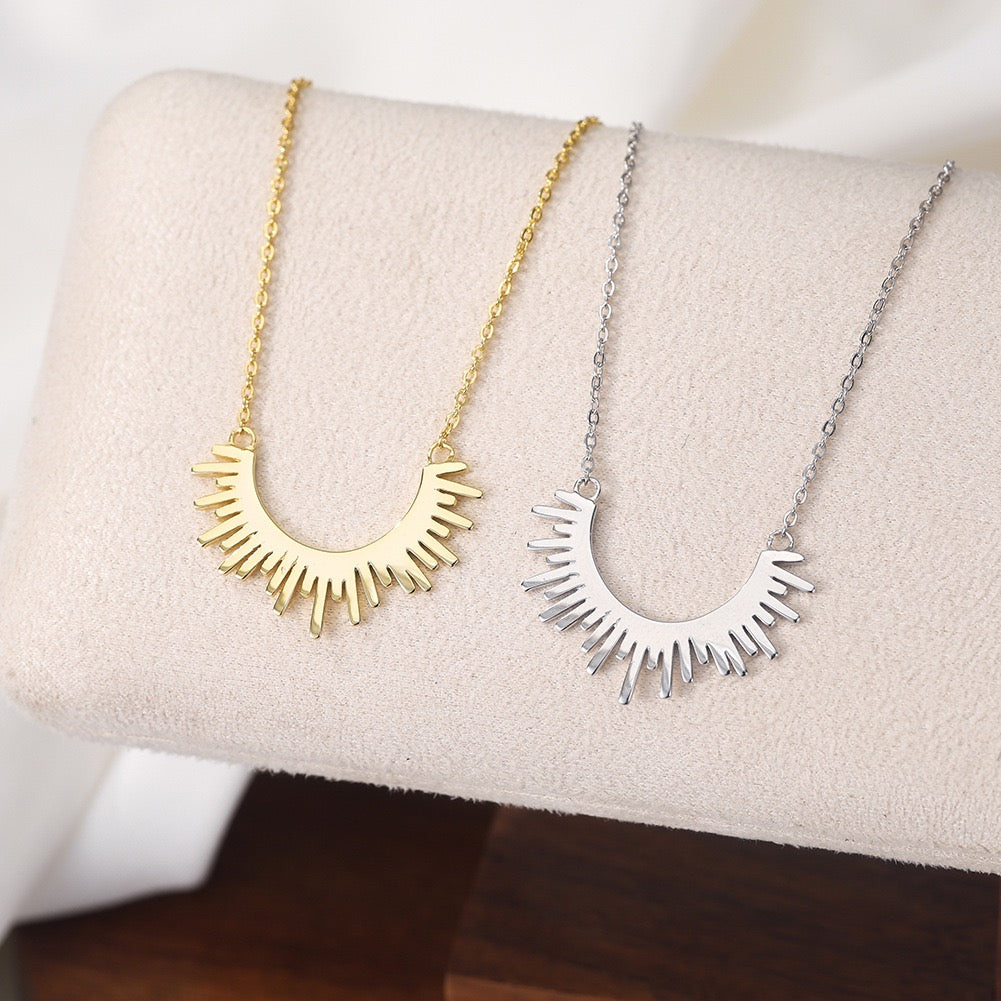 Solaris Ray – Gold Vermeil Sunburst Pendant Necklace