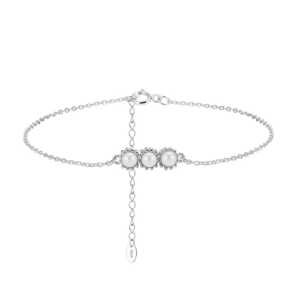 Triple Pearl Link Layered Bracelet product photo by Starlight