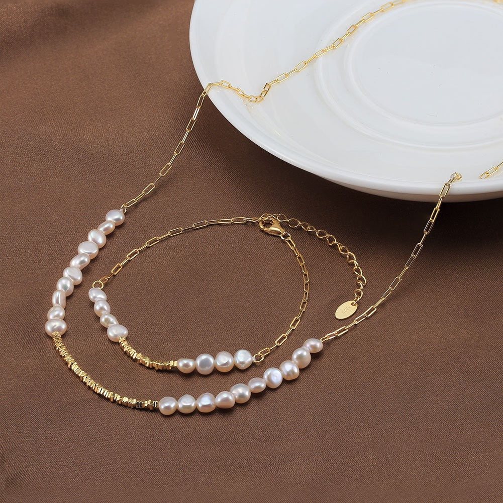 Celeste Pearl Rhythm – Gold Vermeil Bracelet