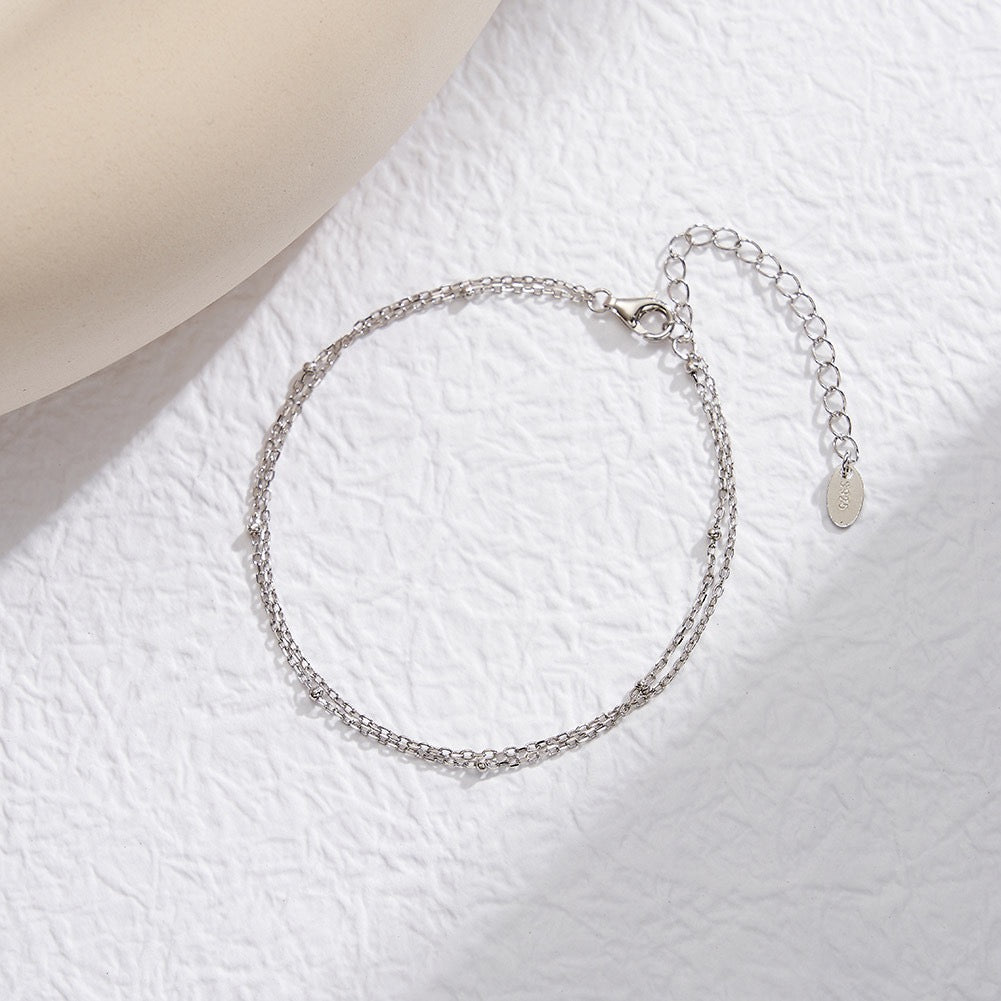 Double Chain Balance – Gold Vermeil Bracelet