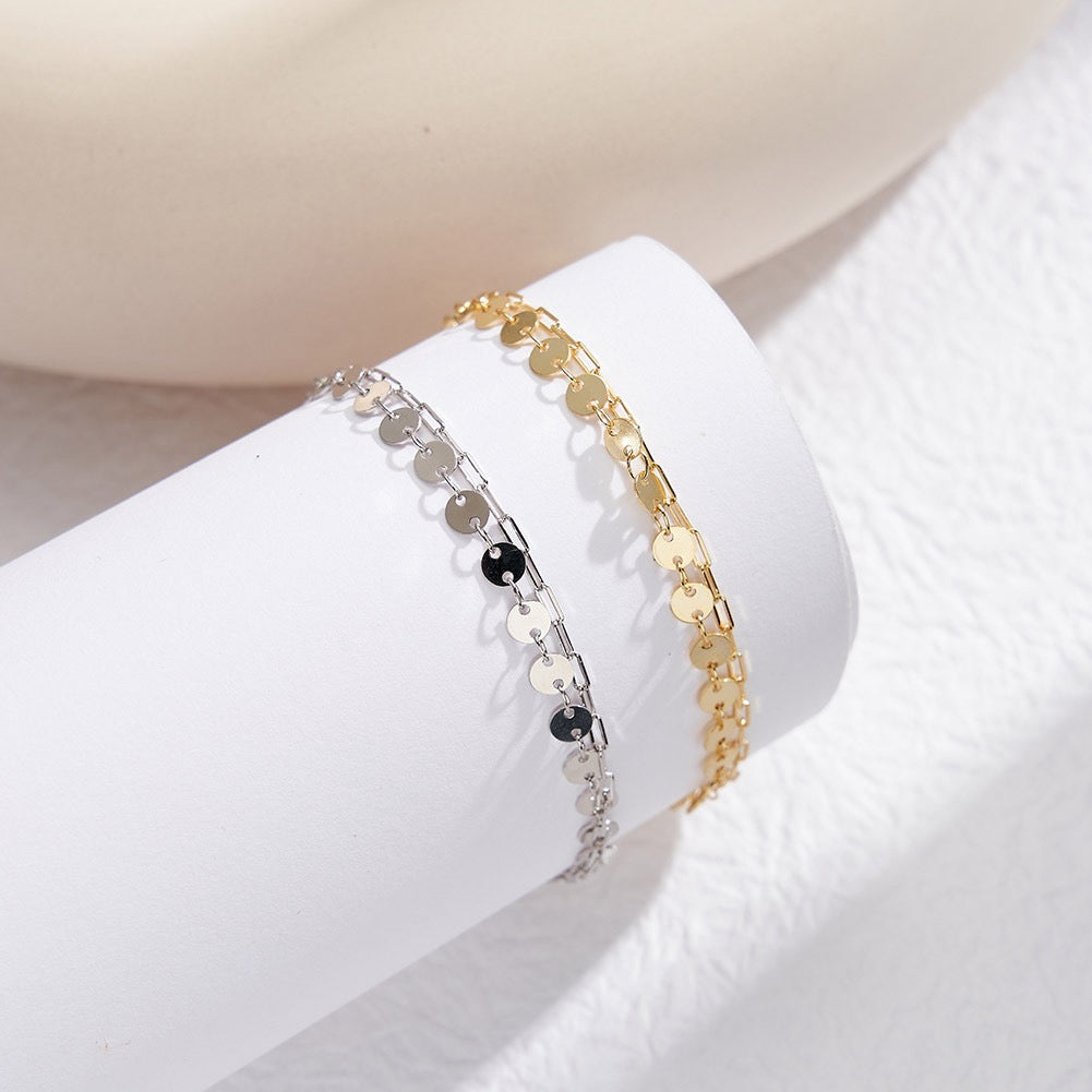 Golden Disc Layers – Gold Vermeil Bracelet