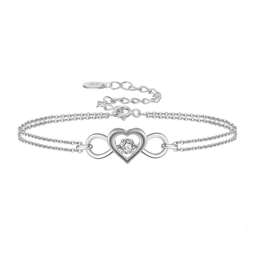 Valeria Heart Link Layered Bracelet product photo by Starlight