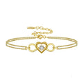 Valeria Heart Link Layered Bracelet product photo by Starlight