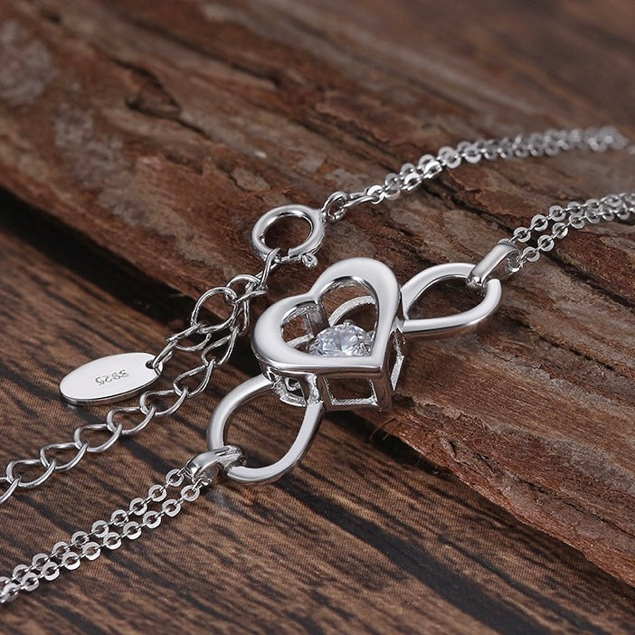 Valeria Heart Link Layered Bracelet product photo by Starlight