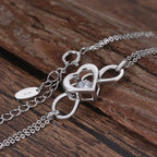 Heart Link Layered Bracelet Charm Bracelets