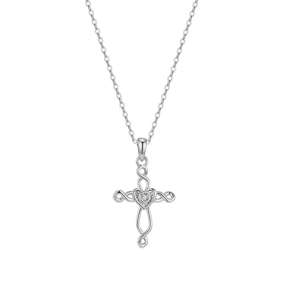 Twisted Rope Cross Necklace