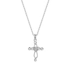 Twisted Rope Cross Necklace Pendant Necklaces
