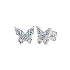 Butterfly Moissanite Stud Earrings