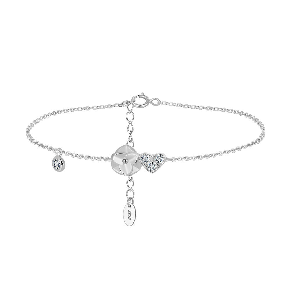 Petal Heart – Vermeil & CZ Bracelet