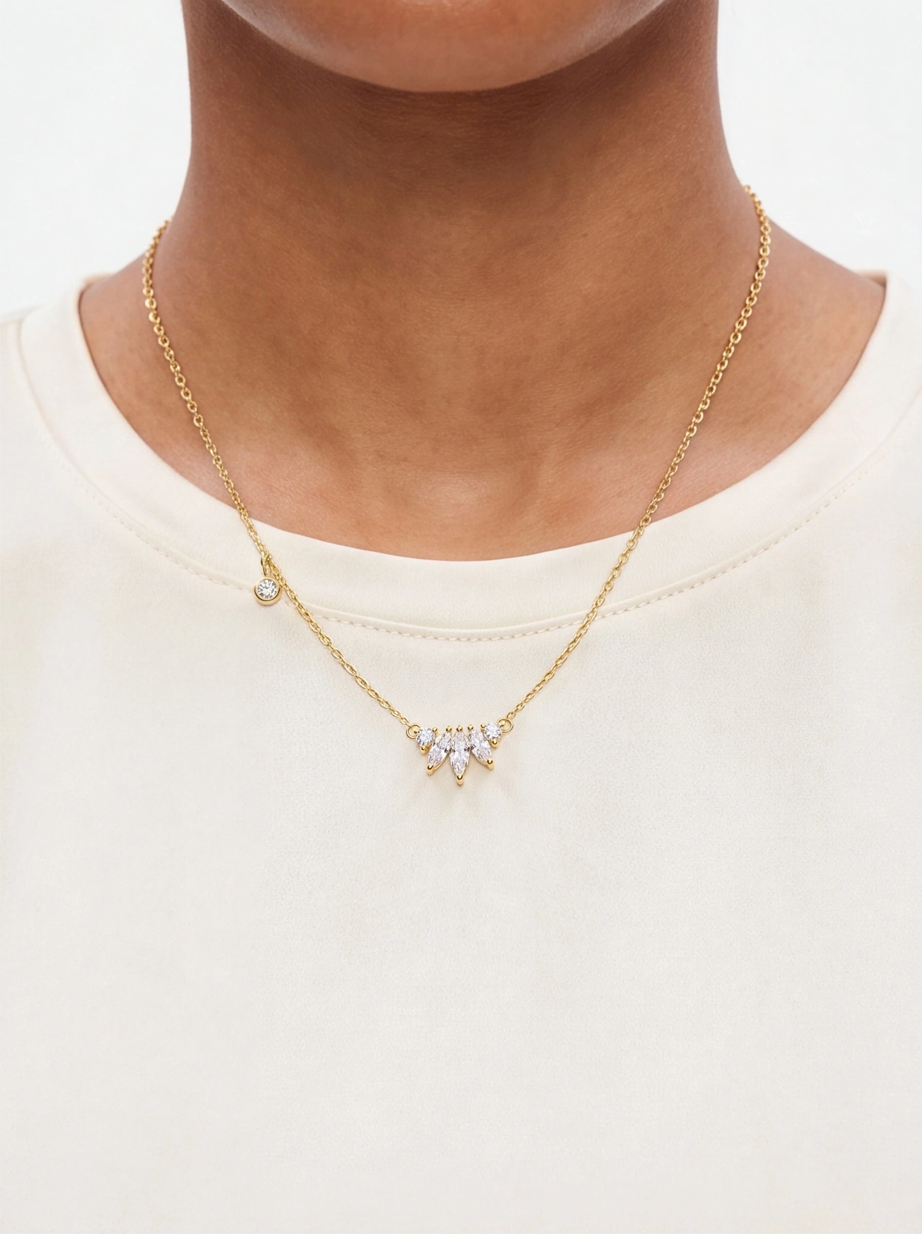 Cluster Link Layer Pendant Necklace product photo by Starlight