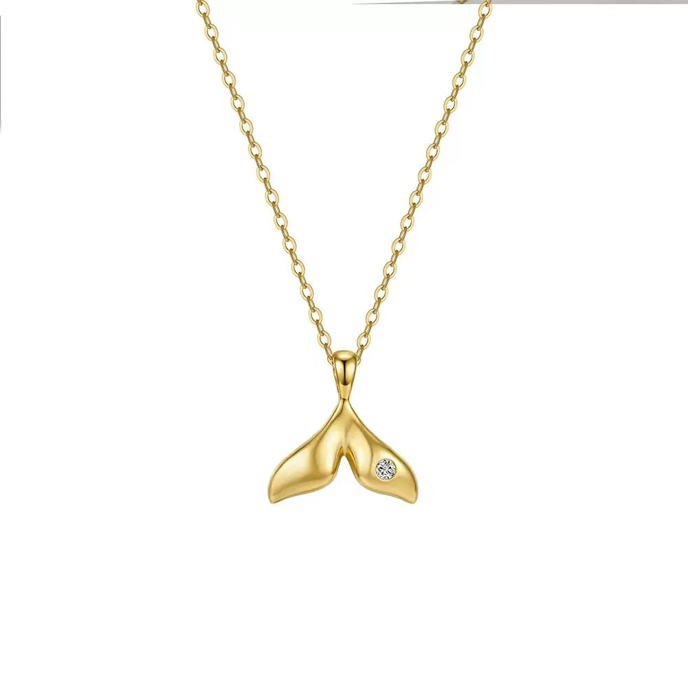 Whale Tail Pendant Necklace