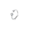 Two-Stone Moissanite Open Ring