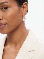 Twinkling Bow Pearl Earrings Dangle & Drop Earrings