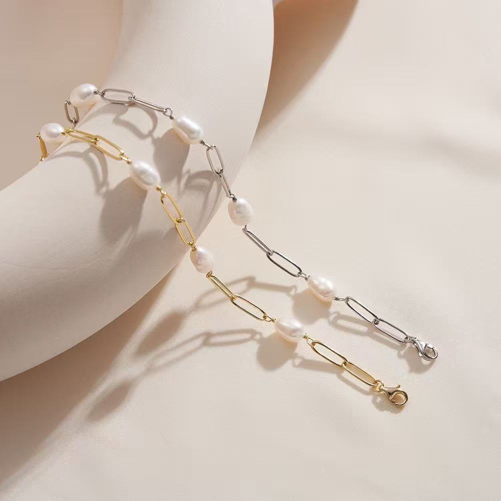 Linear Pearl Keepsake Link Bracelet product photo by Starlight