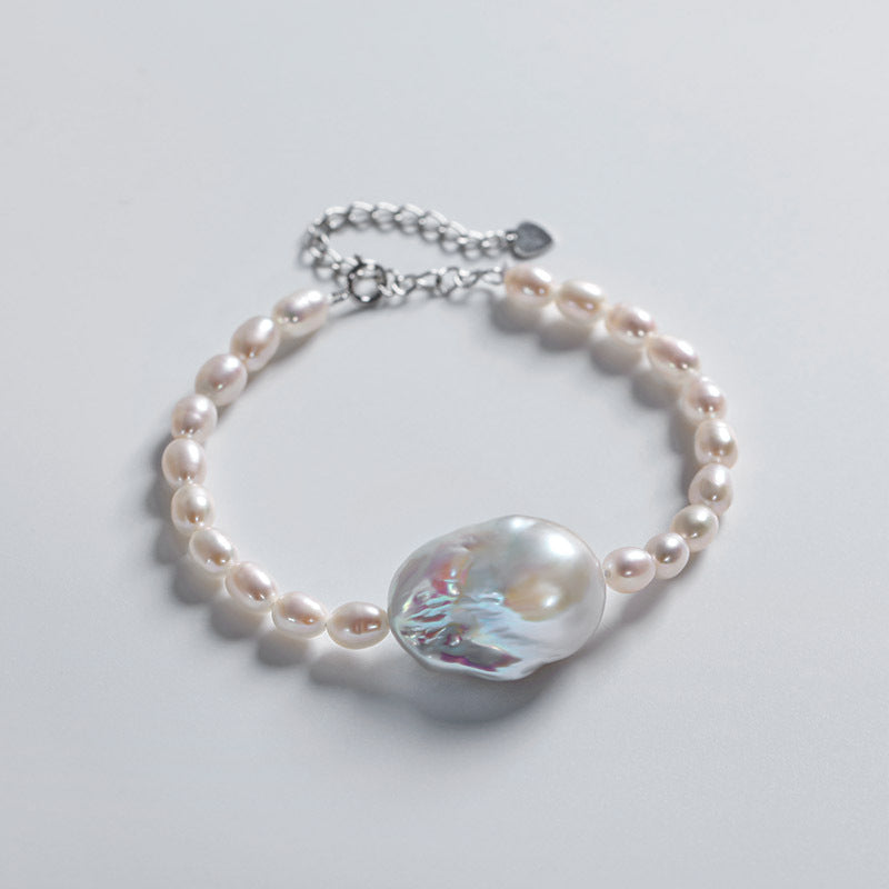Lunar Drop – Baroque & Freshwater Pearl Bracelet
