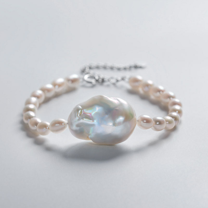 Lunar Drop – Baroque & Freshwater Pearl Bracelet