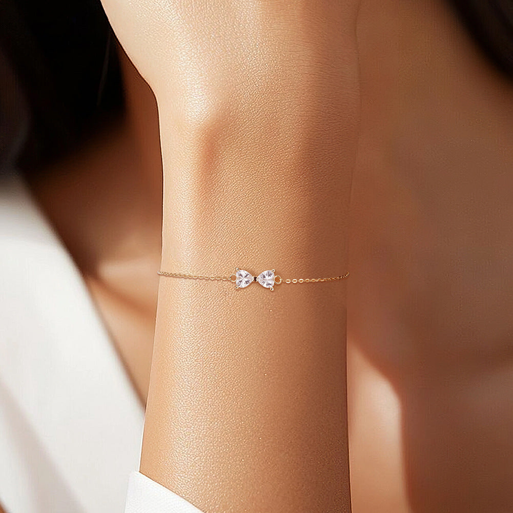 Bow Spark – Vermeil & CZ Bracelet