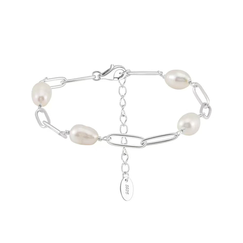 Linear Pearl Keepsake Link Bracelet product photo by Starlight