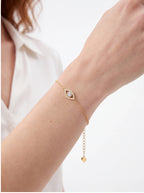 Evil Eye Moissanite Chain Bracelet