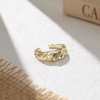 Texture Wave Adjustable Ring Stackable Rings