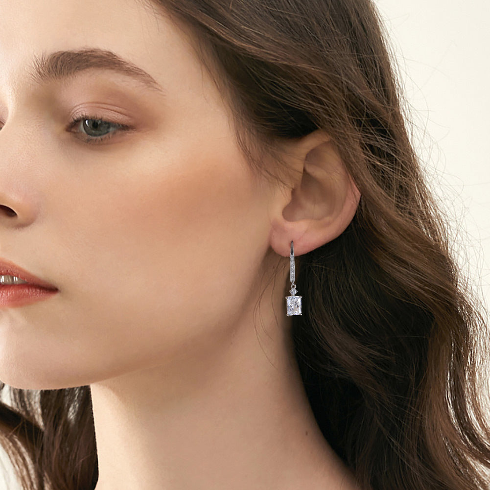 Pure Promise – Sterling Silver & CZ Bridal Drop Earrings