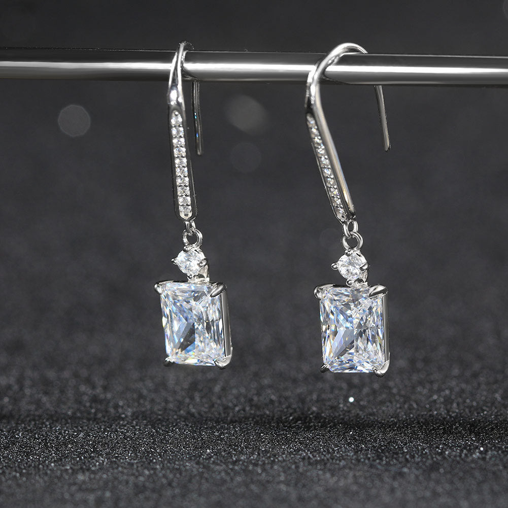 Pure Promise – Sterling Silver & CZ Bridal Drop Earrings