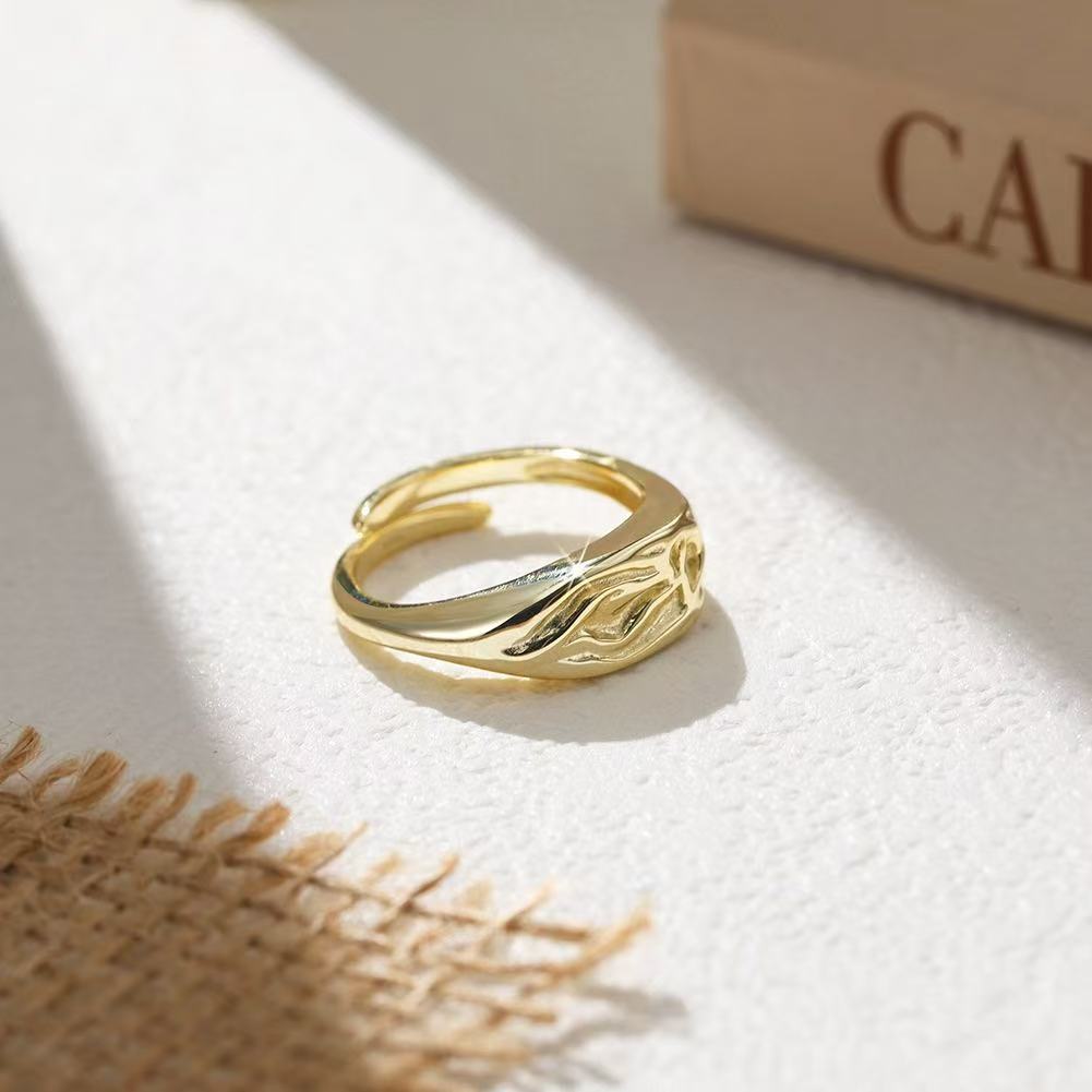 Textured Band Adjustable Ring