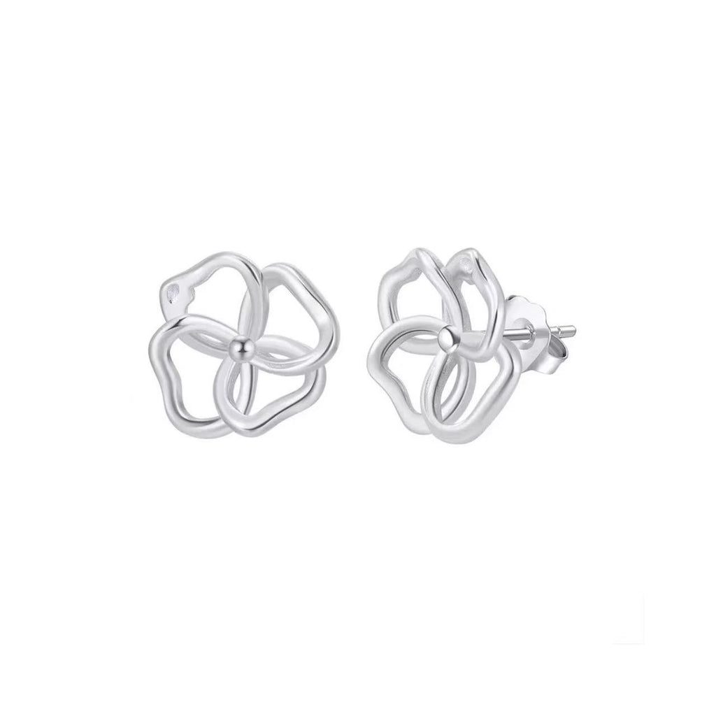 Floral Loop Stud Earrings