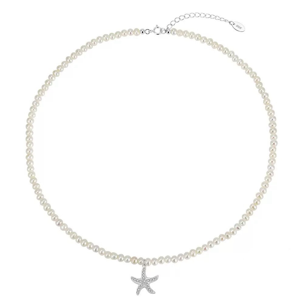 Coastal Pearl Starfish Necklace