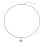 Coastal Pearl Starfish Necklace Pendant Necklaces