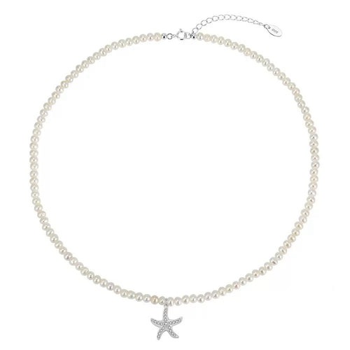 Coastal Pearl Starfish Necklace