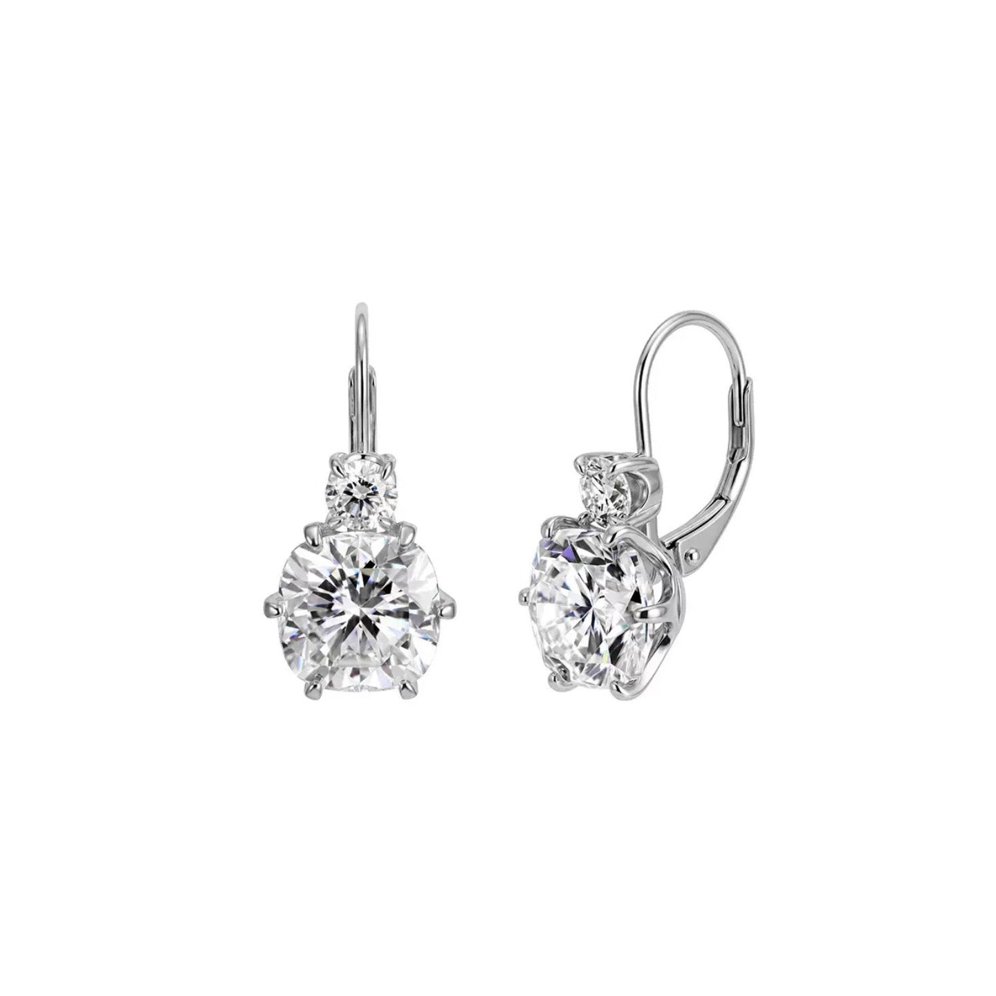 Solitaire Moissanite Drop Earrings