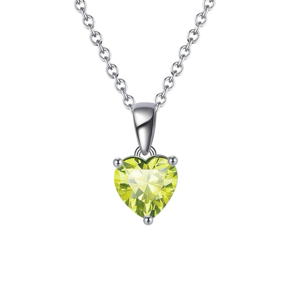 Heart Birthstone Pendant Necklace