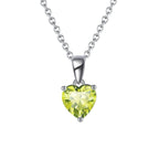 Heart Birthstone Pendant Necklace