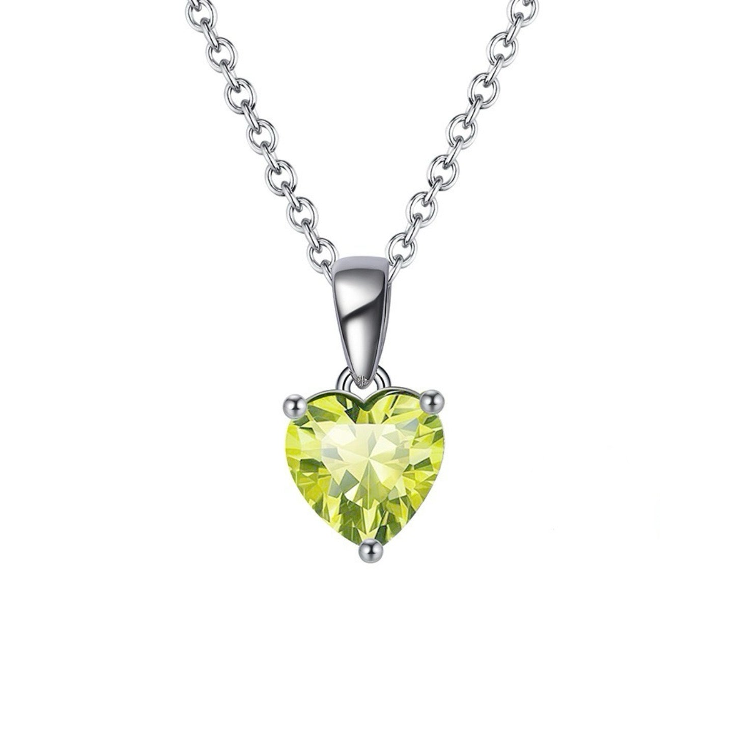 Heart Birthstone Pendant Necklace