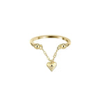 Heart Chain Adjustable Ring Stackable Rings
