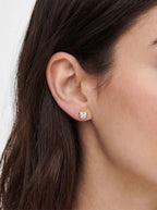Heart Halo Stud Earrings Stud Earrings