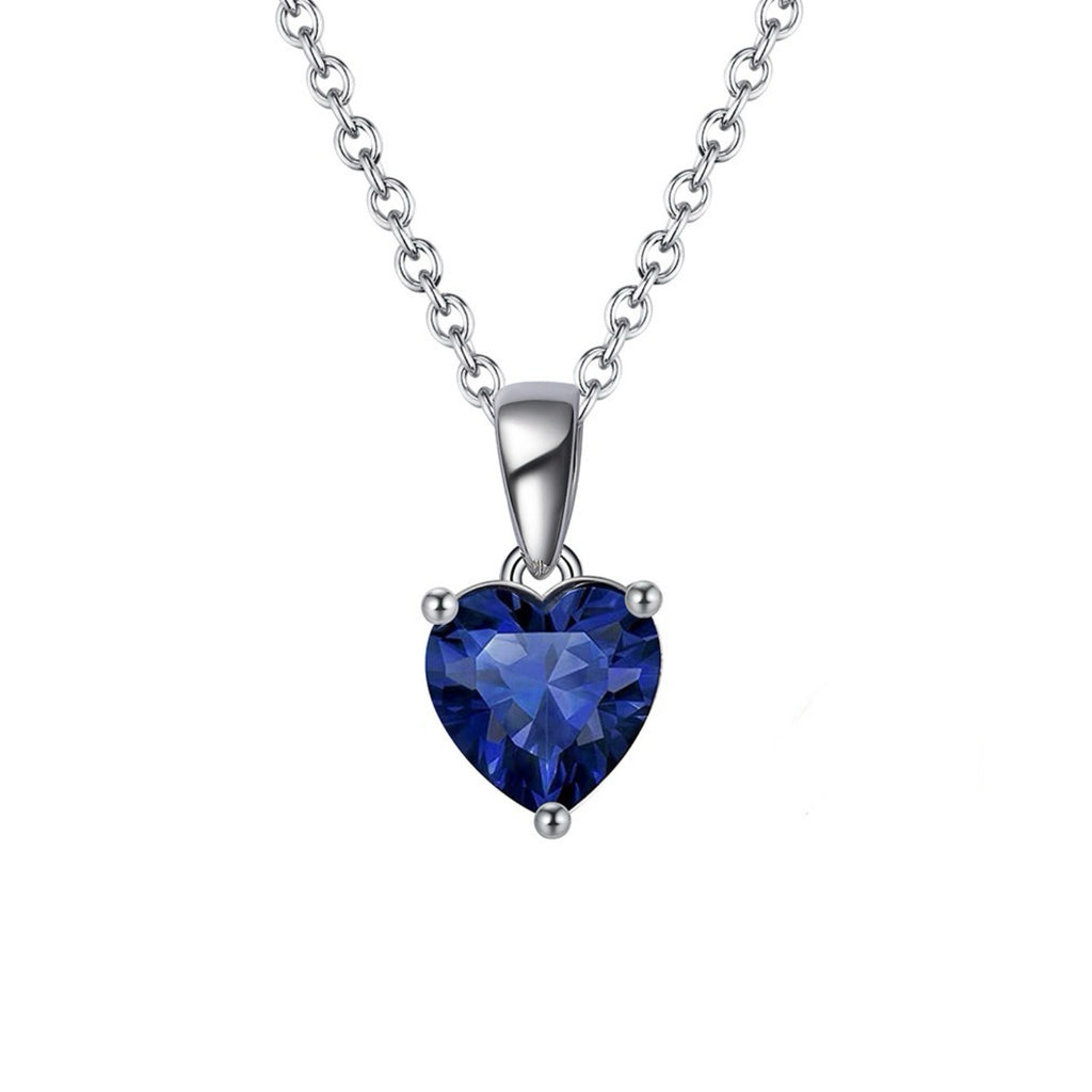 Heart Birthstone Pendant Necklace