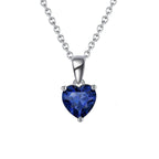 Heart Birthstone Pendant Necklace
