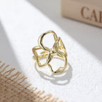 Floral Loop Adjustable Ring Multi-Stone Rings