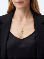Twisted Rope Cross Necklace Pendant Necklaces