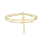 Faith Cross Layered Bracelet Charm Bracelets