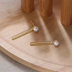 Pearl Bar Drop Earrings Dangle & Drop Earrings